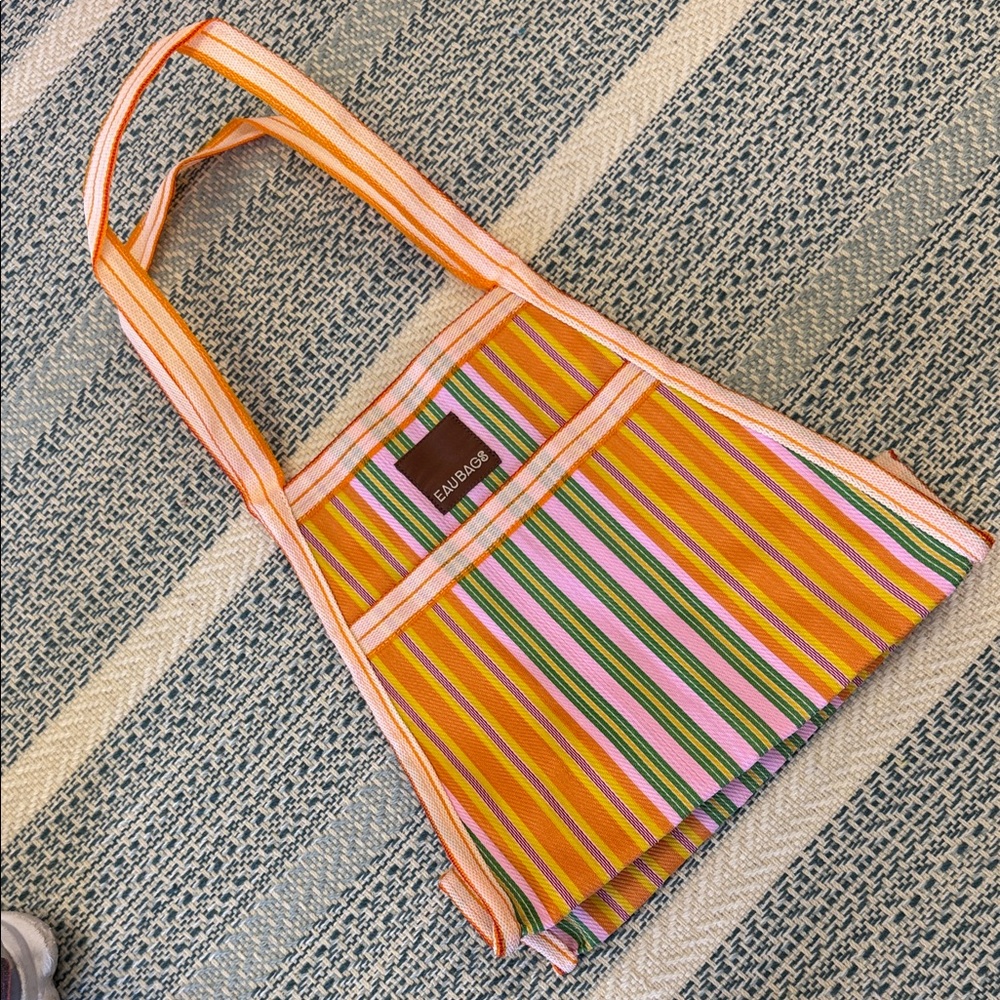 Colorful Striped Tote Bag